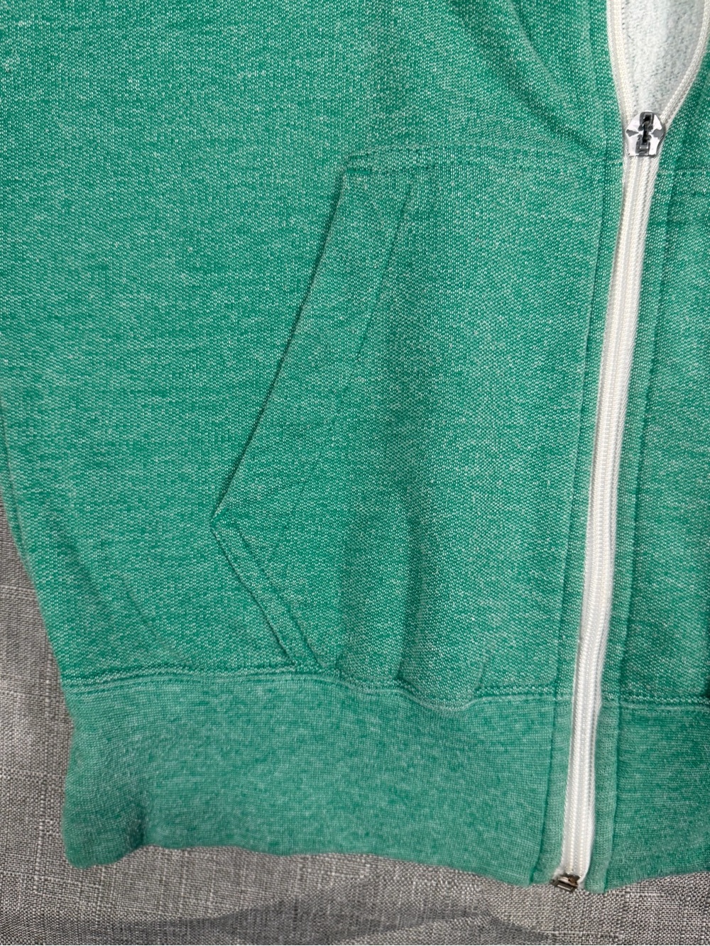 Fox Racing Hoodie Mens Small Green White Stripe Full Zip Logo Skate Moto - Picture 9 of 9